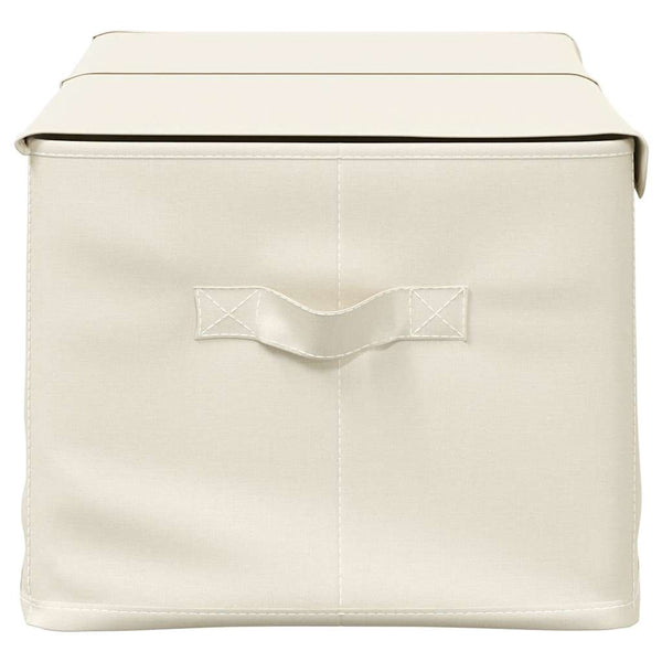 Aufbewahrungsboxen Stoff Creme 2er-Set 50x30x25cm