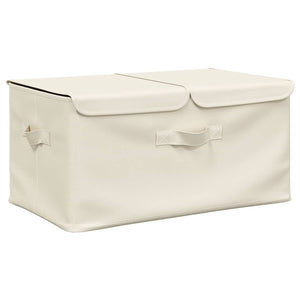 Aufbewahrungsboxen Stoff Creme 2er-Set 50x30x25cm