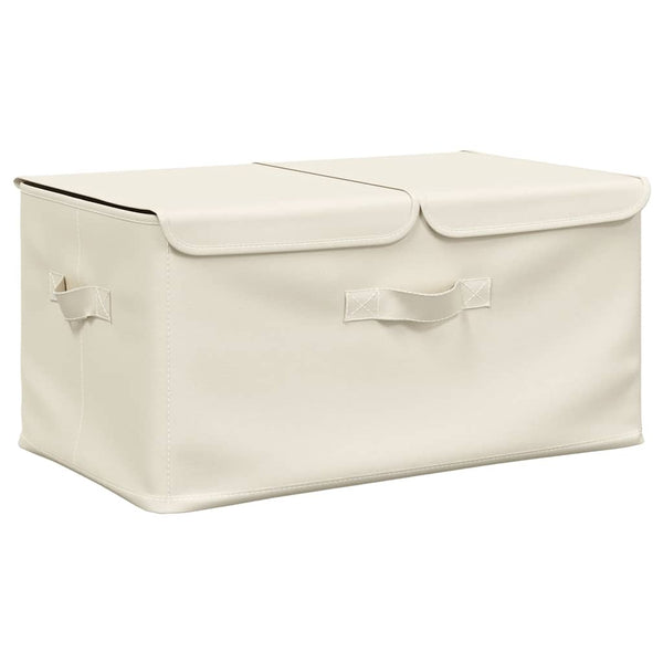 Aufbewahrungsboxen Stoff Creme 2er-Set 50x30x25cm