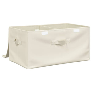 Aufbewahrungsboxen Stoff Creme 2er-Set 50x30x25cm