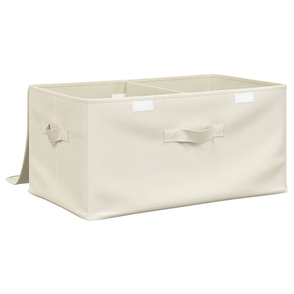 Aufbewahrungsboxen Stoff Creme 2er-Set 50x30x25cm