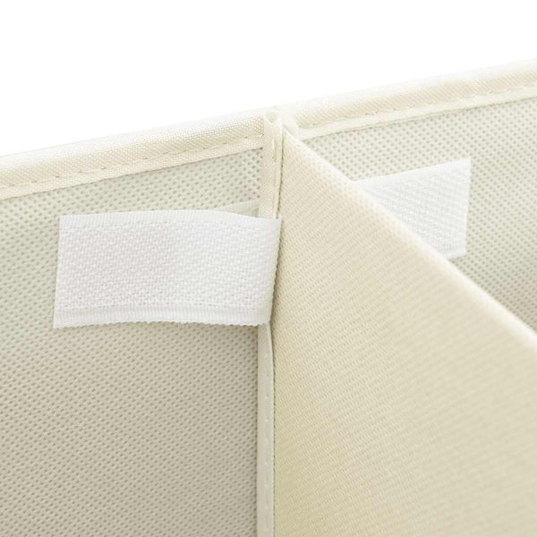 Aufbewahrungsboxen Stoff Creme 2er-Set 50x30x25cm