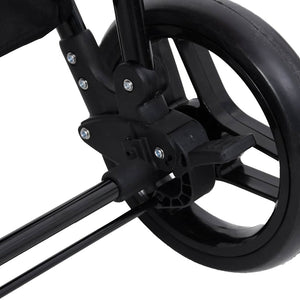 vidaXL 3-in-1 Stroller Light Grey and Black Steel