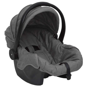 vidaXL 3-in-1 Stroller Light Grey and Black Steel
