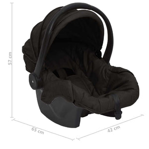 vidaXL 3-in-1 Baby Stroller Anthracite and Black Steel