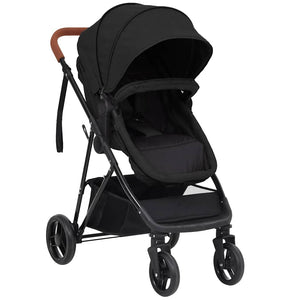 vidaXL 3-in-1 Baby Stroller Anthracite and Black Steel