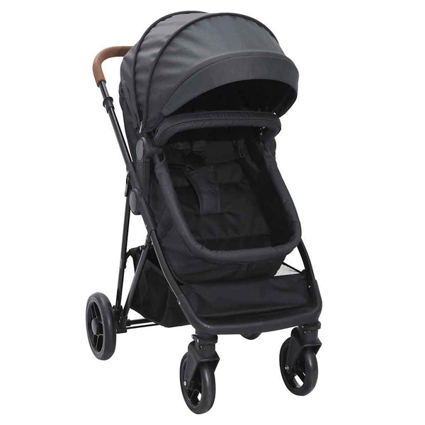 vidaXL 2-in-1 Stroller Anthracite and Black Steel