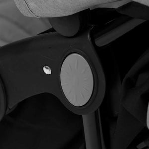 vidaXL Twin Stroller Light Gray Steel