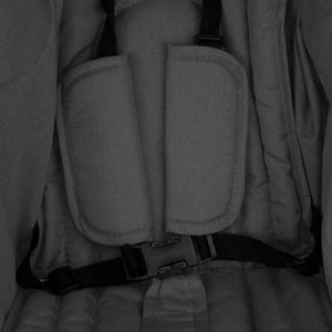 vidaXL Twin Stroller Dark Grey Steel