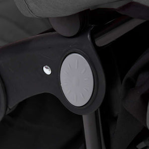 vidaXL Twin Stroller Dark Grey Steel