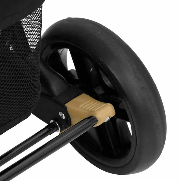 vidaXL Twin Stroller Taupe Steel