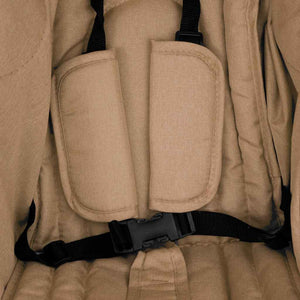 vidaXL Twin Stroller Taupe Steel