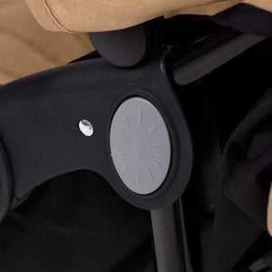 vidaXL Twin Stroller Taupe Steel
