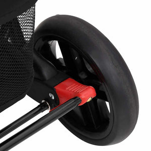 vidaXL Twin Stroller Red Steel