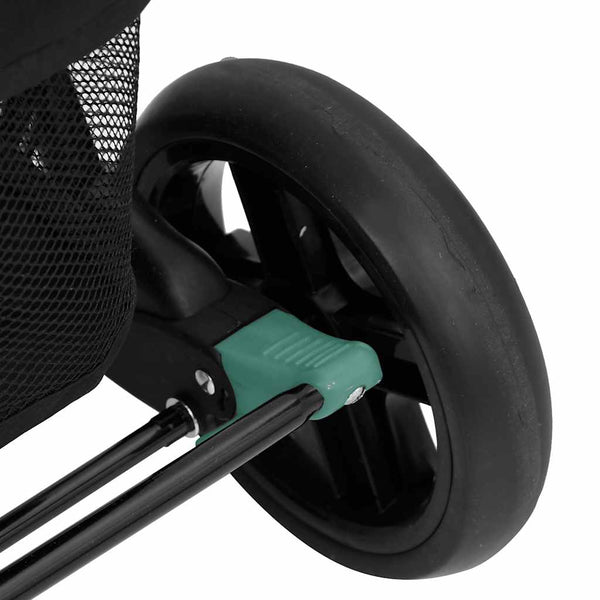 vidaXL Twin Stroller Green Steel