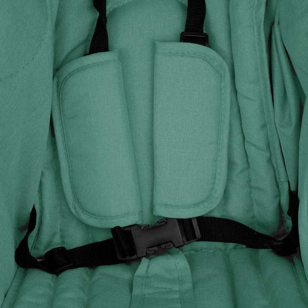 vidaXL Twin Stroller Green Steel