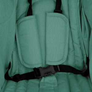 vidaXL Twin Stroller Green Steel