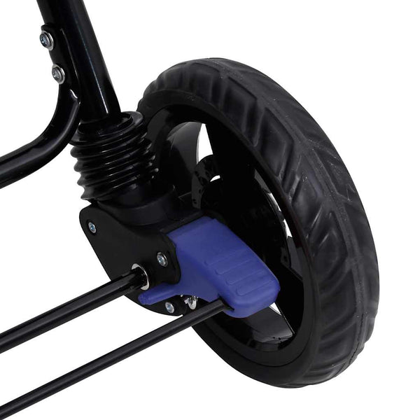 vidaXL Tandem Twin Stroller Navy Blue Steel