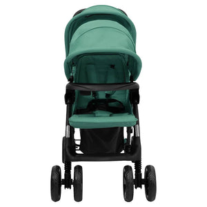 vidaXL Tandem Twin Stroller Green Steel