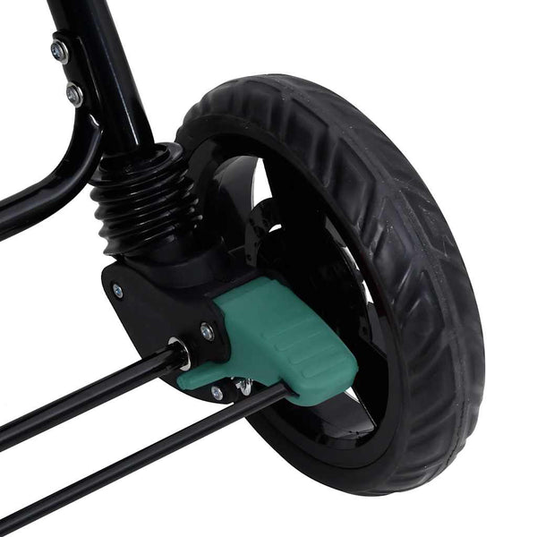 vidaXL Tandem Twin Stroller Green Steel