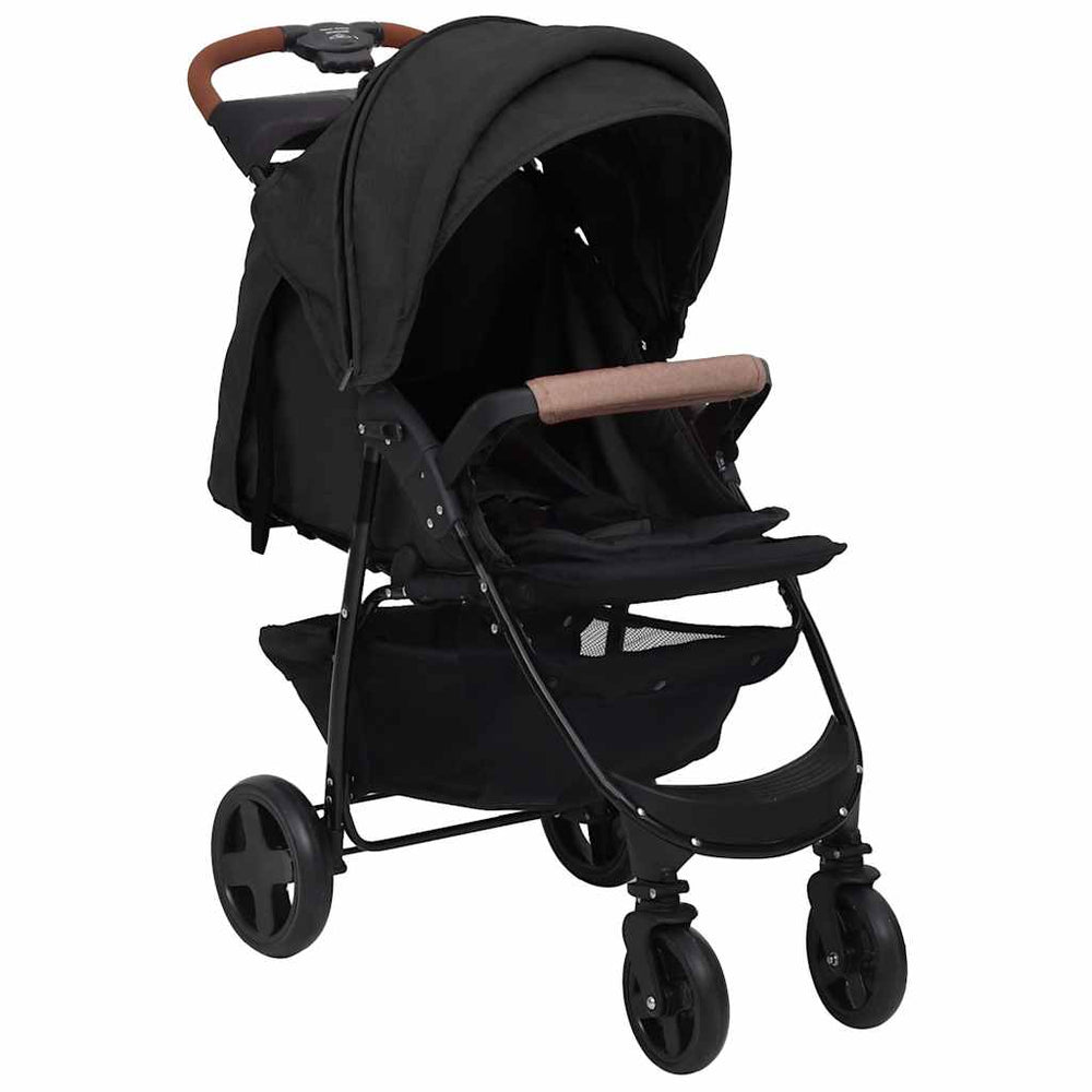vidaXL 2-in-1 Stroller Anthracite Steel