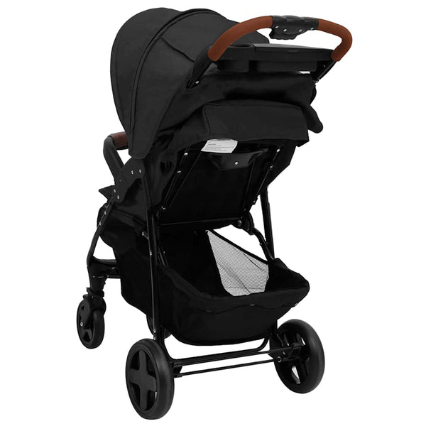 vidaXL 2-in-1 Stroller Anthracite Steel