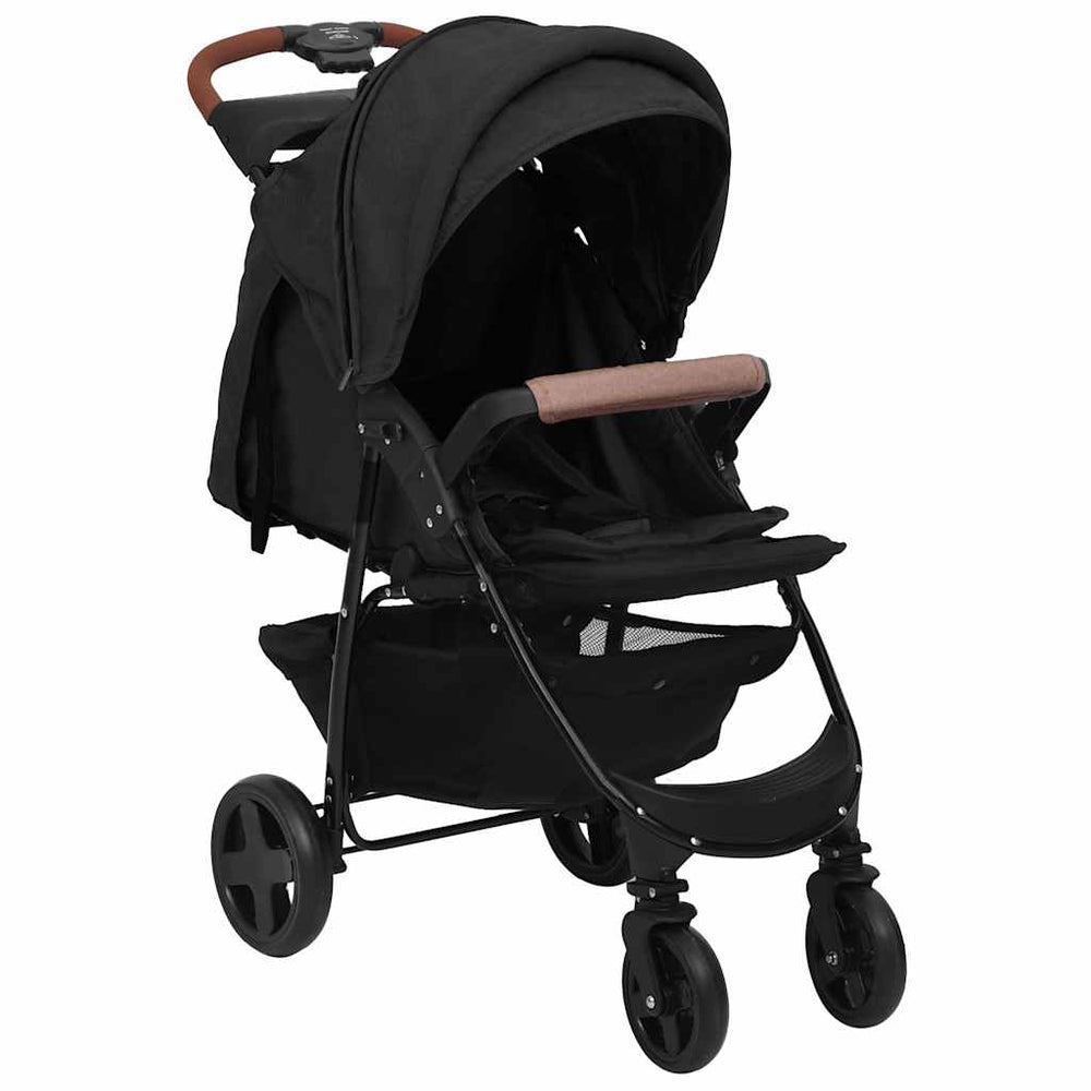 vidaXL 3-in-1 Stroller Anthracite Steel