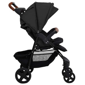 vidaXL 3-in-1 Stroller Anthracite Steel