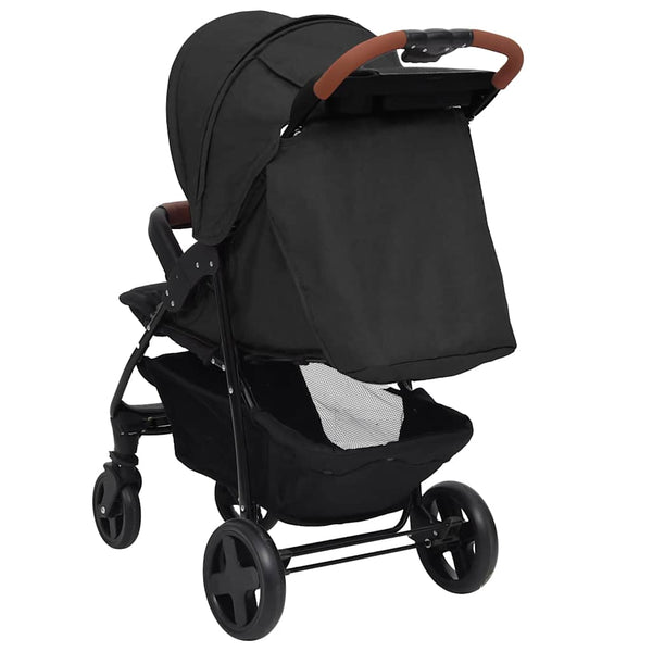 vidaXL 3-in-1 Stroller Anthracite Steel