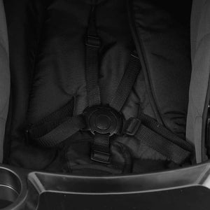 vidaXL 2-in-1 Stroller Dark Grey and Black Steel