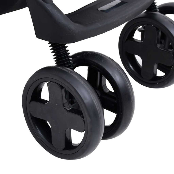 vidaXL 3-in-1 Stroller Light Grey and Black Steel