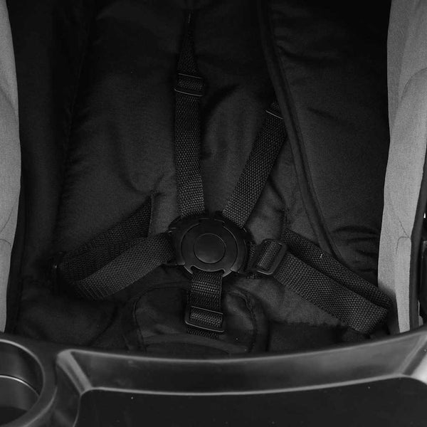 vidaXL 3-in-1 Stroller Light Grey and Black Steel