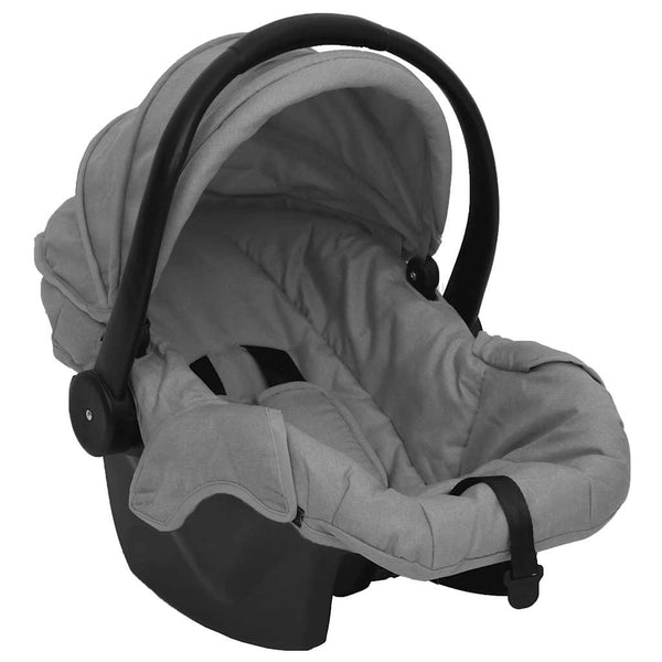 vidaXL 3-in-1 Stroller Light Grey and Black Steel
