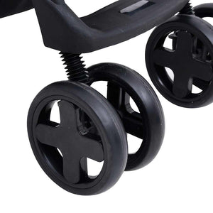 vidaXL 3-in-1 Baby Stroller Dark Grey and Black Steel