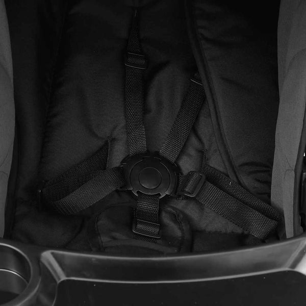 vidaXL 3-in-1 Baby Stroller Dark Grey and Black Steel