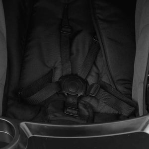 vidaXL 3-in-1 Baby Stroller Dark Grey and Black Steel