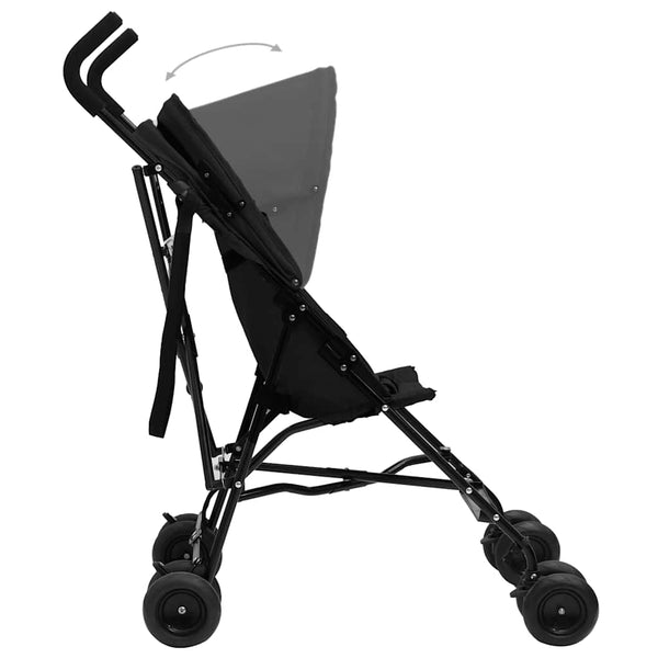 vidaXL Stroller Anthracite and Black Steel