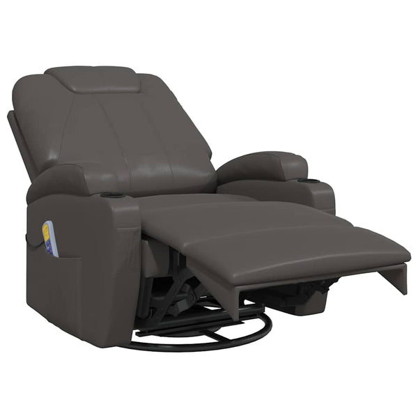 Massage Schaukelsessel Anthrazit Kunstleder