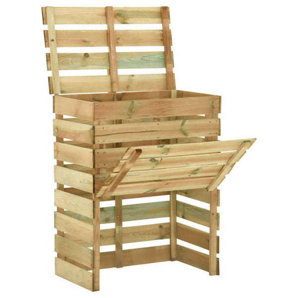 vidaXL Slat Composter 2 pcs 80x50x100 Impregnated Pinewood