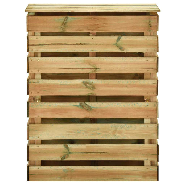 vidaXL Slat Composter 2 pcs 80x50x100 Impregnated Pinewood