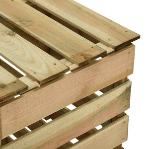 vidaXL Slat Composter 2 pcs 80x50x100 Impregnated Pinewood