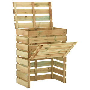 vidaXL Slatted Composter 3 pcs 80x50x100 Impregnated Pinewood