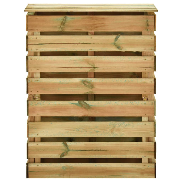 vidaXL Slatted Composter 3 pcs 80x50x100 Impregnated Pinewood