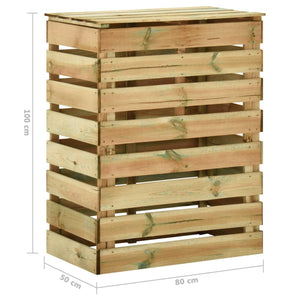 vidaXL Slatted Composter 3 pcs 80x50x100 Impregnated Pinewood