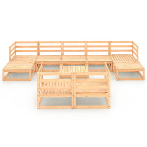 vidaXL 10-Piece Garden Lounge Set Solid Pinewood