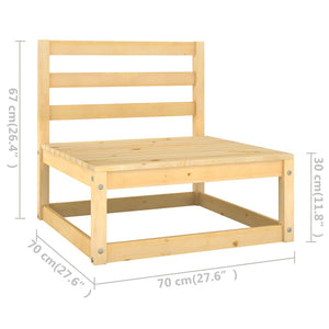 vidaXL 10-Piece Garden Lounge Set Solid Pinewood