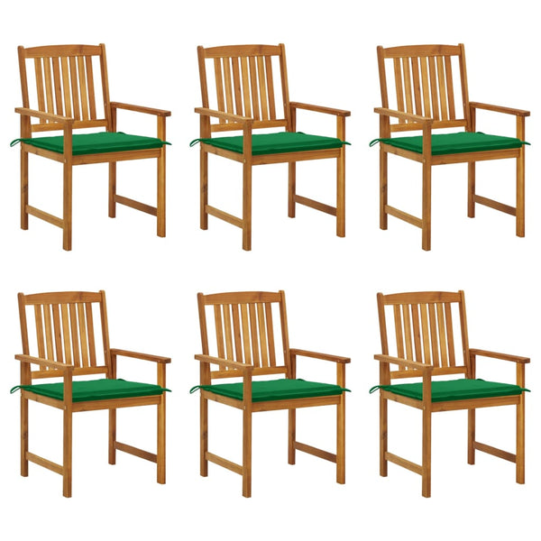 vidaXL Garden Chairs with Cushions 6 pcs. Solid Acacia Wood