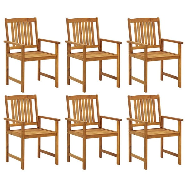 vidaXL Garden Chairs with Cushions 6 pcs. Solid Acacia Wood