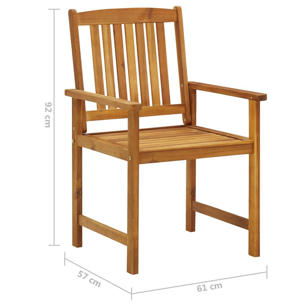 vidaXL Garden Chairs with Cushions 6 pcs. Solid Acacia Wood