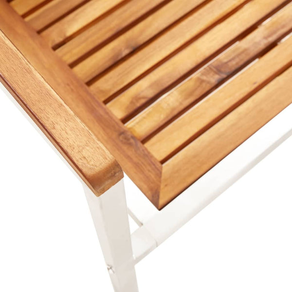 vidaXL Garden Chairs 8 pcs. Solid Acacia Wood and Stainless Steel